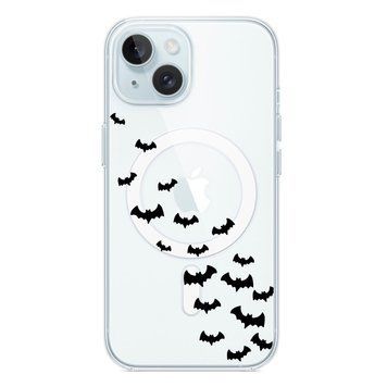 Чохол прозорий Print Halloween with MagSafe для iPhone 15 Flittermouse - ash-mobile.com.ua - фото 1