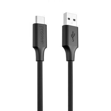 Кабель Proove Striped Silicone USB to Type-C (1m) Black - ash-mobile.com.ua - фото 1
