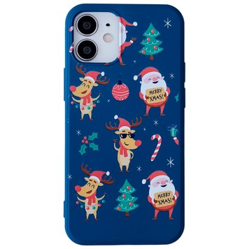 Чохол WAVE Fancy Case для iPhone 12 MINI Santa Claus Merry xmas Blue - ash-mobile.com.ua - фото 1