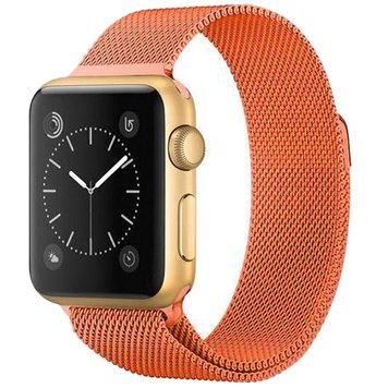 Ремешок Milanese Loop для Apple Watch 42mm | 44mm | 45mm | 46mm | 49mm Orange - ash-mobile.com.ua - фото 1