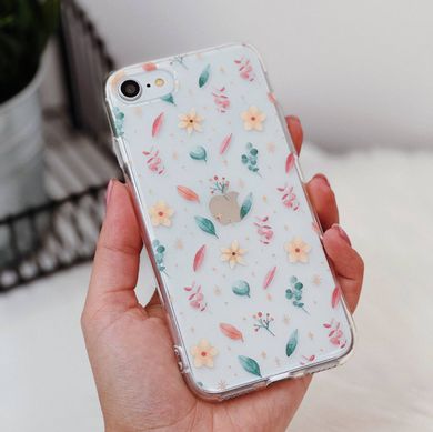 Чохол прозорий Print Butterfly для iPhone 6 Plus | 6s Plus Pink/White купити