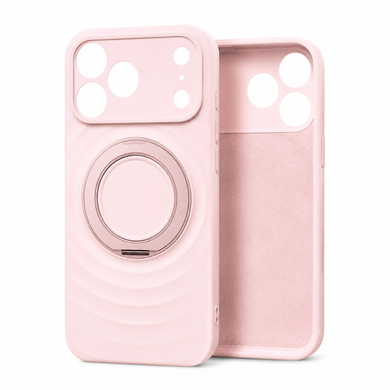 Чохол Silicone Case MagSafe rotating holder для iPhone 17 PRO MAX Pink