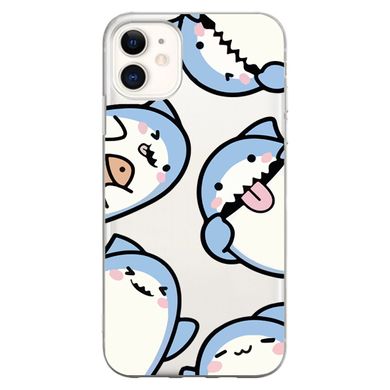 Чехол прозрачный Print Shark для iPhone 12 MINI Shark More купить