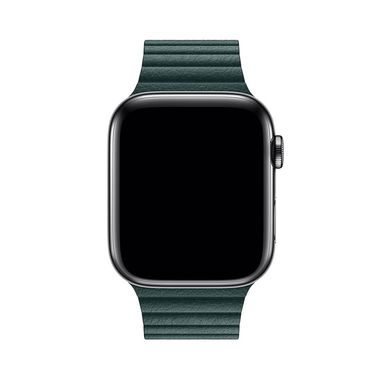 Шкіряний Ремінець Leather Loop Band для Apple Watch 42/44/45/49 mm Forest Green купити