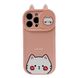 Чехол Animal + Camera Case для iPhone 14 PRO MAX Cat Pink