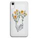 Чехол прозрачный Print Leaves для iPhone XR Hands Flower купить