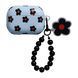 Чехол Toys Case для AirPods 4 Black Flowers Blue - ash-mobile.com.ua - фото 1