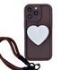 Чехол Heart Popsocket Case для iPhone 14 PRO MAX Brown/White - ash-mobile.com.ua - фото 1