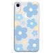 Чехол прозрачный Print Flower Color для iPhone XR Blue купить