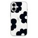 Чехол прозрачный Print Flower Color with MagSafe для iPhone 16 Plus Black - ash-mobile.com.ua - фото 1