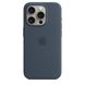 Чехол Silicone Case Full OEM+MagSafe для iPhone 15 PRO MAX Storm Blue