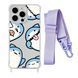 Чохол прозорий з ремінцем Print Shark для iPhone 17 Air Shark More/Glycine