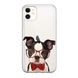 Чохол прозорий Print Dogs для iPhone 11 Glasses Bulldog Red купити