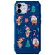 Чехол WAVE Fancy Case для iPhone 12 MINI Santa Claus Merry xmas Blue