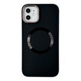 Чехол Matte Colorful Metal Frame MagSafe для iPhone 14 Plus Black - ash-mobile.com.ua - фото 1