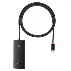Перехідник для MacBook USB-C Хаб Baseus Lite Series 4 в 1 (Type-C to USB 3.0*4 ) (1m) Black купити
