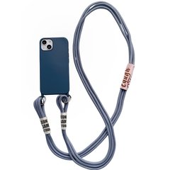Чехол TPU two straps California Case для iPhone 14 Cosmos Blue