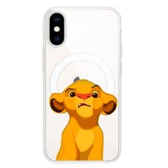 Чехол прозрачный Print Lion King with MagSafe для iPhone XS MAX Simba Evil купить