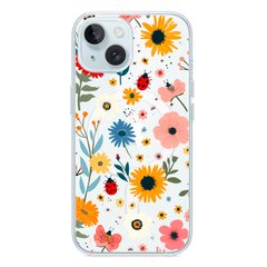 Чохол прозорий Print Flower with MagSafe для iPhone 15 Plus Sunflower