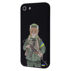 Чехол WAVE Ukraine Edition Case для iPhone 7 | 8 | SE 2 | SE 3 Military cat Black купить