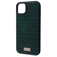 Чехол SULADA Crocodile Leather Case для iPhone 14 PRO Green