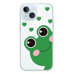 Чохол прозорий Print Happy Nice with MagSafe для iPhone 14 Plus Frog