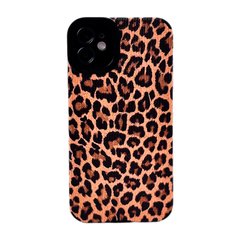 Чехол Ribbed Case для iPhone 15 PRO Leopard small Brown