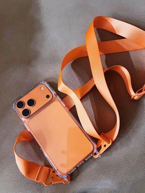 Чохол прозорий з ремінцем для iPhone 12 MINI Orange - ash-mobile.com.ua - фото 2