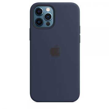 Чохол Silicone Case Full OEM для iPhone 12 | 12 PRO Deep Navy - ash-mobile.com.ua - фото 1