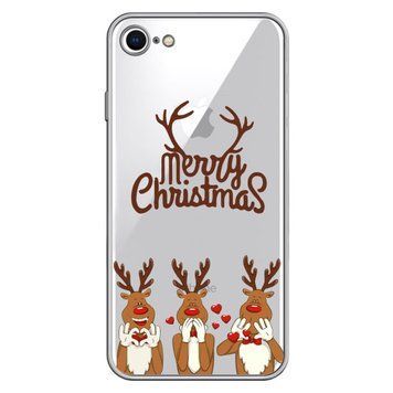 Чехол прозрачный Print NEW YEAR для iPhone 16e | 17e Three deer - ash-mobile.com.ua - фото 1