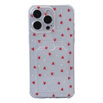 Чехол прозрачный с карманом ASH PRINT для iPhone X | XS More Hearts - ash-mobile.com.ua - фото 1