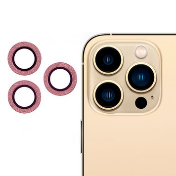 Защитное стекло на камеру Diamonds Lens для iPhone 11 PRO | 11 PRO MAX | 12 PRO Rose Gold - ash-mobile.com.ua - фото 1