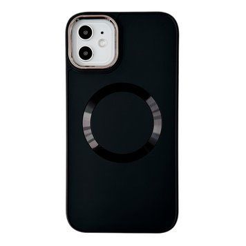 Чохол Matte Colorful Metal Frame MagSafe для iPhone 14 Plus Black - ash-mobile.com.ua - фото 1