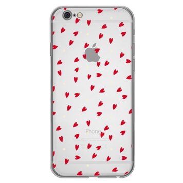 Чохол прозорий Print Love Kiss для iPhone 6 Plus | 6s Plus More Hearts - ash-mobile.com.ua - фото 1