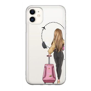 Чохол прозорий Print Adventure Girls для iPhone 12 MINI Pink Bag - ash-mobile.com.ua - фото 1