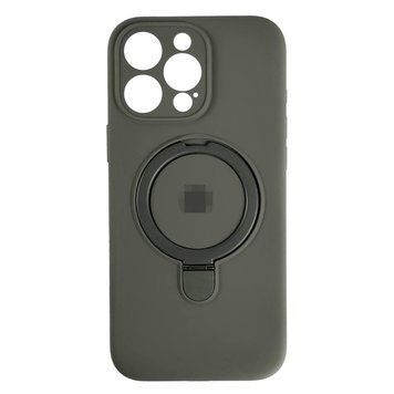 Чехол Silicone Case with Ring Stand Full Camera для iPhone 16 PRO Grey - ash-mobile.com.ua - фото 1