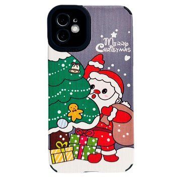Чехол Ribbed Case для iPhone 12 Santa Claus Grey - ash-mobile.com.ua - фото 1