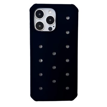 Чохол Crocsі Case + 3шт Jibbitz для iPhone 14 PRO MAX Black - ash-mobile.com.ua - фото 1