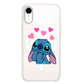 Чохол прозорий Print Blue Monster with MagSafe для iPhone XR Love - ash-mobile.com.ua - фото 1