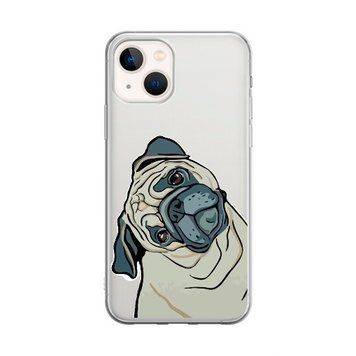 Чохол прозорий Print Dogs для iPhone 15 Pug Grey - ash-mobile.com.ua - фото 1
