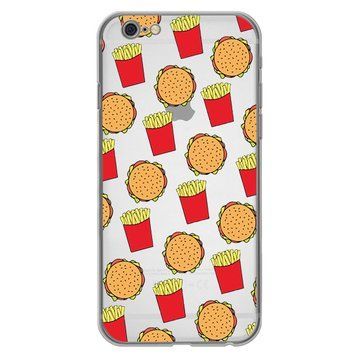 Чохол прозорий Print FOOD для iPhone 6 | 6s Burger and French fries - ash-mobile.com.ua - фото 1
