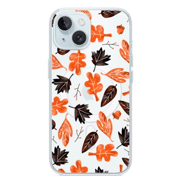 Чехол прозрачный Print AUTUMN with MagSafe для iPhone 13 MINI Leaves Orange - ash-mobile.com.ua - фото 1