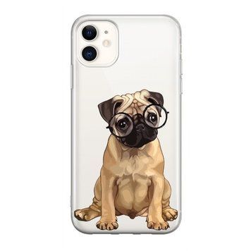 Чохол прозорий Print Dogs для iPhone 12 MINI Glasses Pug - ash-mobile.com.ua - фото 1