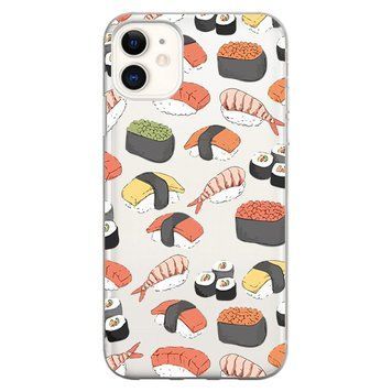 Чохол прозорий Print FOOD для iPhone 12 MINI Sushi - ash-mobile.com.ua - фото 1