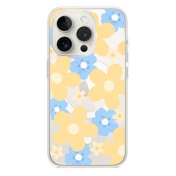 Чохол прозорий Print Flower Color with MagSafe для iPhone 11 PRO Yellow - ash-mobile.com.ua - фото 1