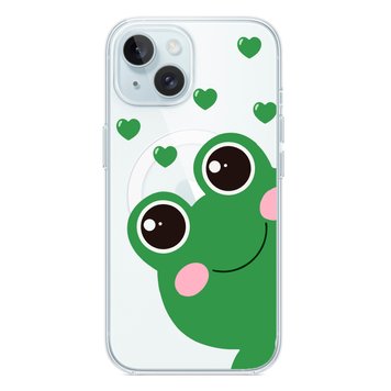 Чохол прозорий Print Happy Nice with MagSafe для iPhone 14 Plus Frog - ash-mobile.com.ua - фото 1