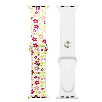 Ремешок Picture для Apple Watch 38mm | 40mm | 41mm Flowers Green - ash-mobile.com.ua - фото 1