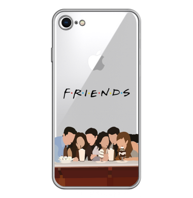 Чохол прозорий Print FRIENDS для iPhone 7 | 8 | SE 2 | SE 3 Cafe купити