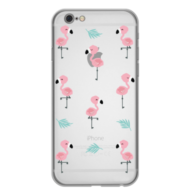 Чехол прозрачный Print SUMMER для iPhone 6 Plus | 6s Plus Flamingo купить