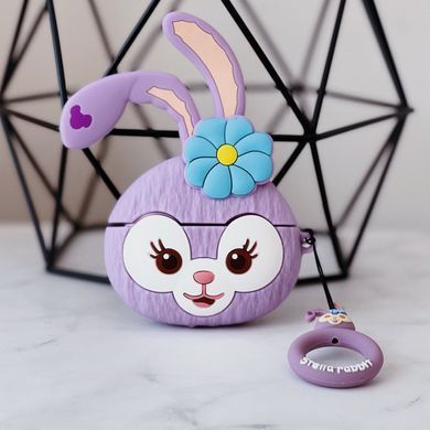 Чехол 3D для AirPods PRO Flower Blue Stella Rabbit Purple - ash-mobile.com.ua - фото 2